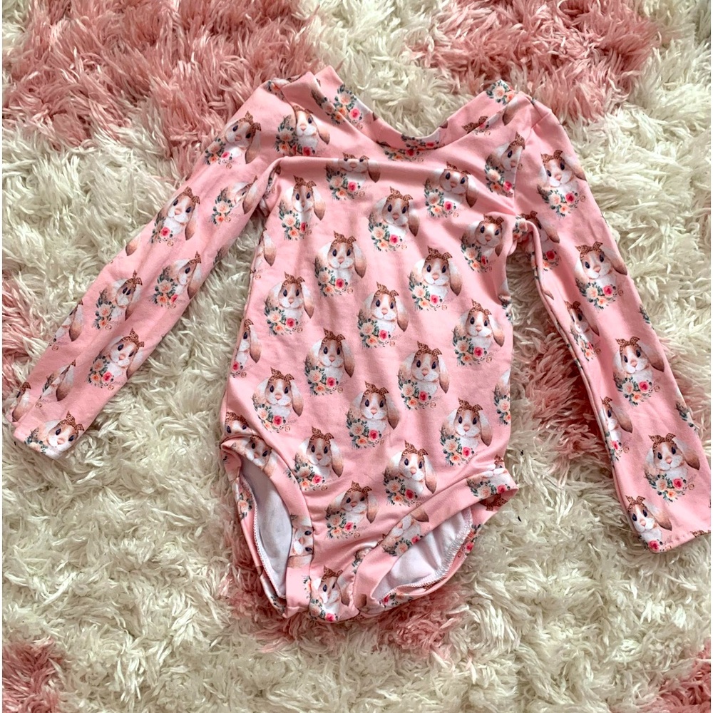 Pink bunnies onesie